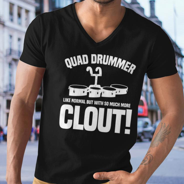 Funny Quad Drums Marching Band Drummer Men V-Neck Tshirt