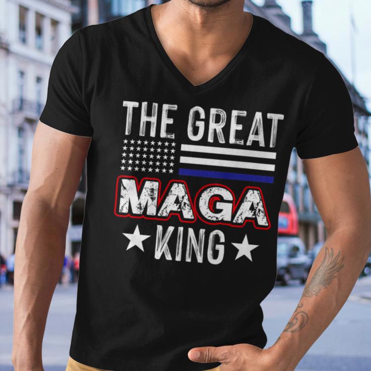 Funny The Great Maga King Trump 2022 Amp 2024 Men V-Neck Tshirt