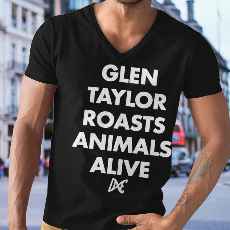 Glen Taylor Roasts Animals Alive Men V-Neck Tshirt