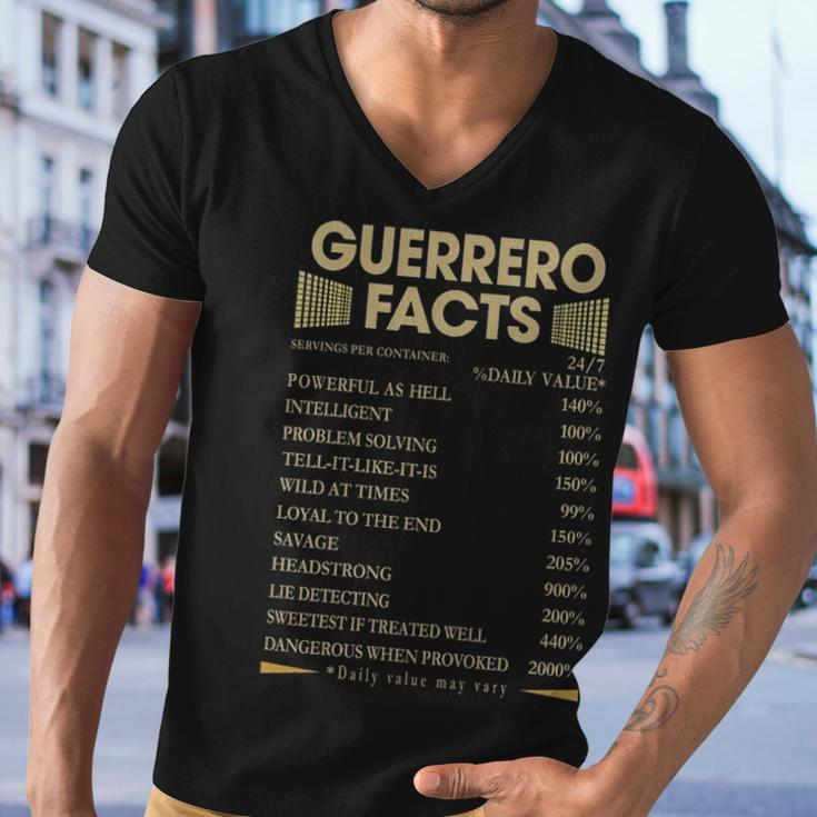 Guerrero Name Gift Guerrero Facts Men V-Neck Tshirt