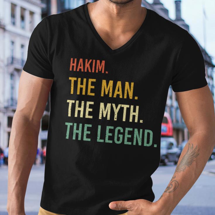 Hakim Name Shirt Hakim Family Name Men V-Neck Tshirt