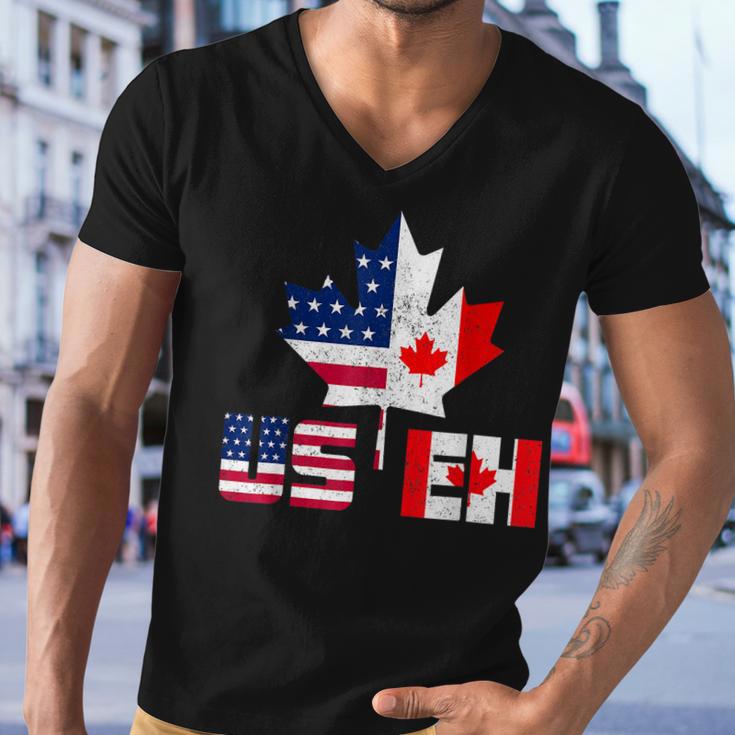 Happy Canada Day Usa Pride Us Flag Day Useh Canadian Men V-Neck Tshirt