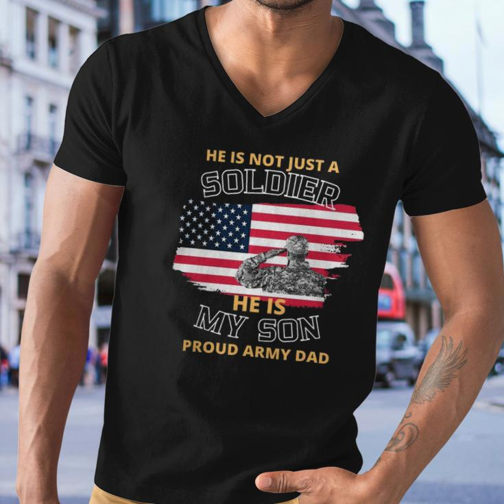 He Is Not Just A Soldier He Is My Son Men V-Neck Tshirt