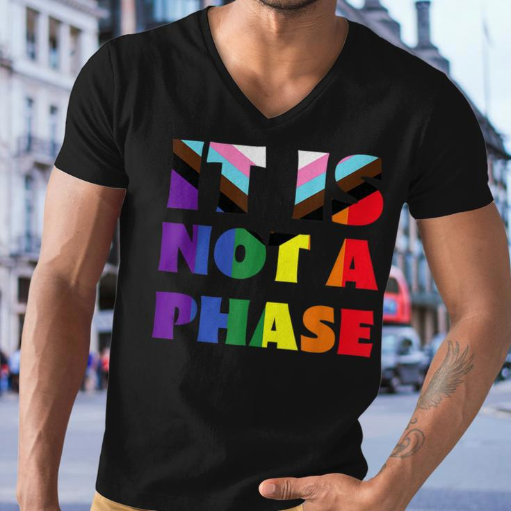 Its Not A Phase Lgbtqia Rainbow Flag Gay Pride Ally Men V-Neck Tshirt