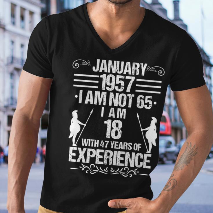 January 1957 I Am Not 65 I Am 18 With 47 Years Of Experience Men V-Neck Tshirt