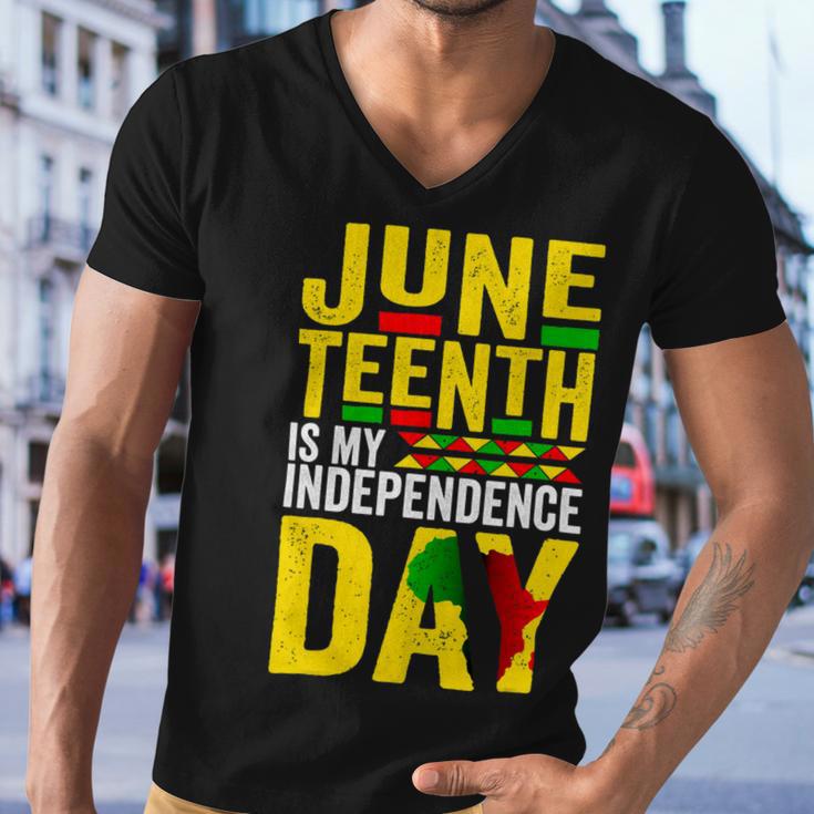 Juneteenth Is My Independence Day 1865 African American Men V-Neck Tshirt