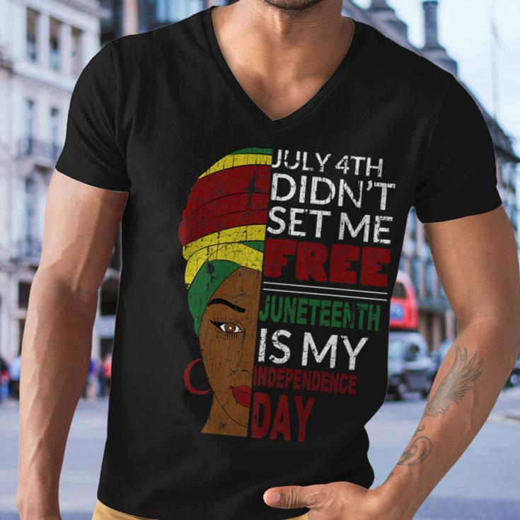 Juneteenth Is My Independence Day Not July 4Th Men V-Neck Tshirt
