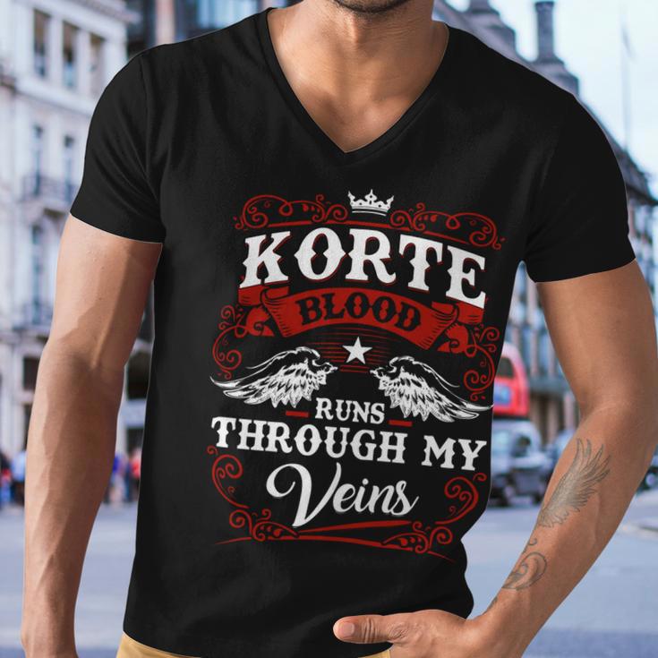 Korte Name Shirt Korte Family Name V2 Men V-Neck Tshirt