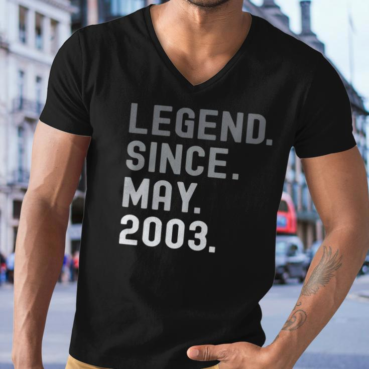 Legend Since May 2003 19 Years Old 19Th Birthday Gifts Men V-Neck Tshirt