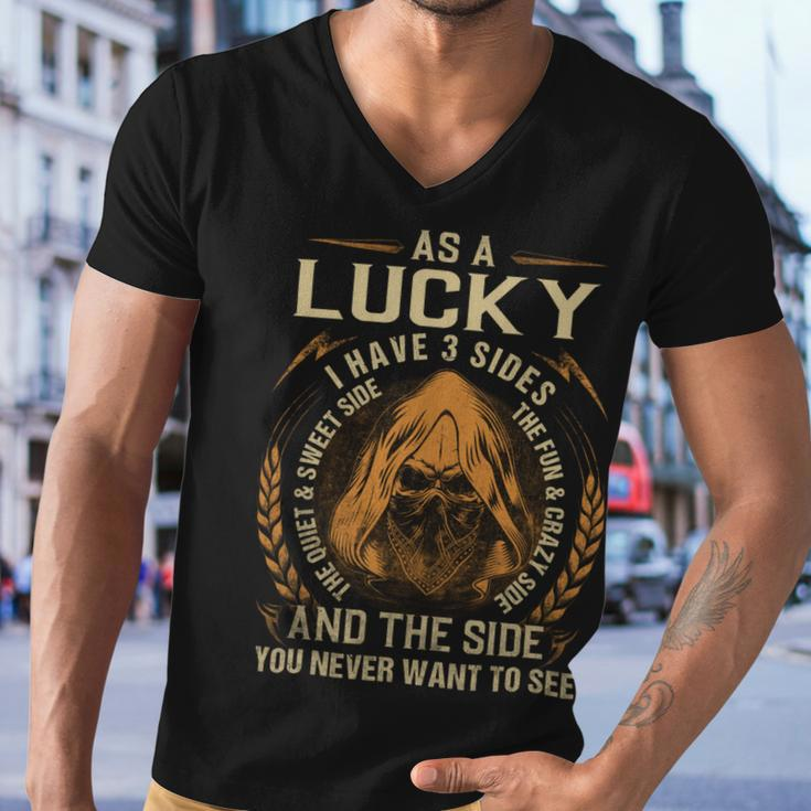Lucky Name Shirt Lucky Family Name V3 Men V-Neck Tshirt