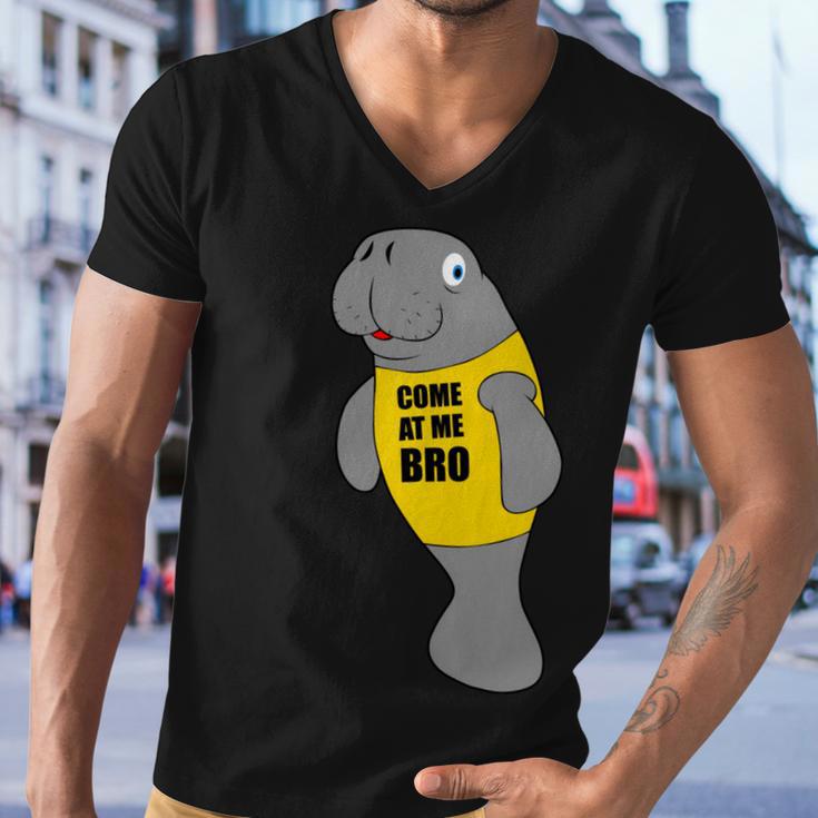 Manatee Novelty Come At Me Bro Men V-Neck Tshirt