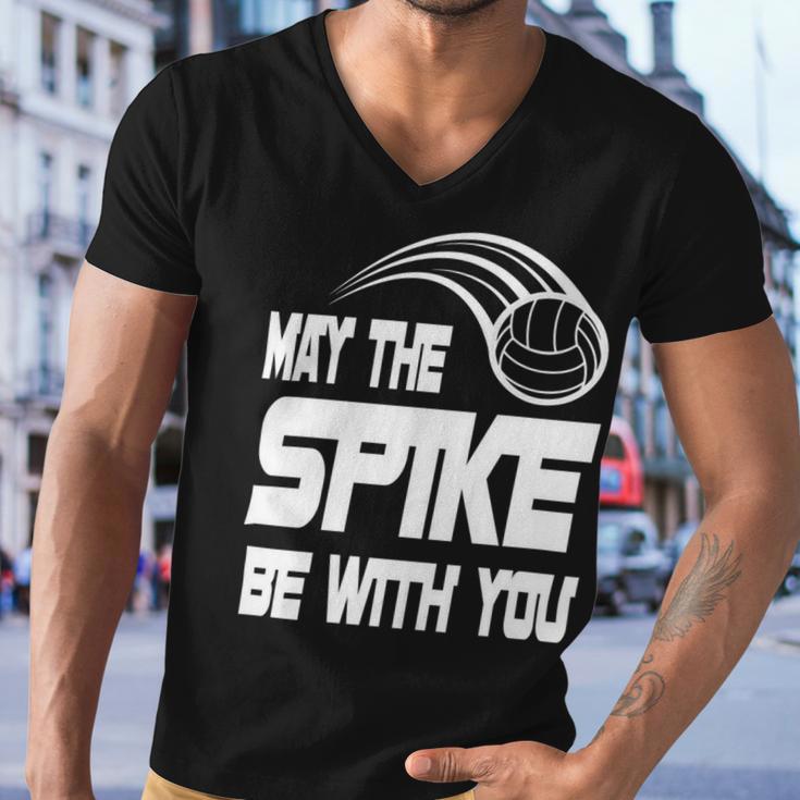 May The Spike Be With You Funny Volleyball Men V-Neck Tshirt