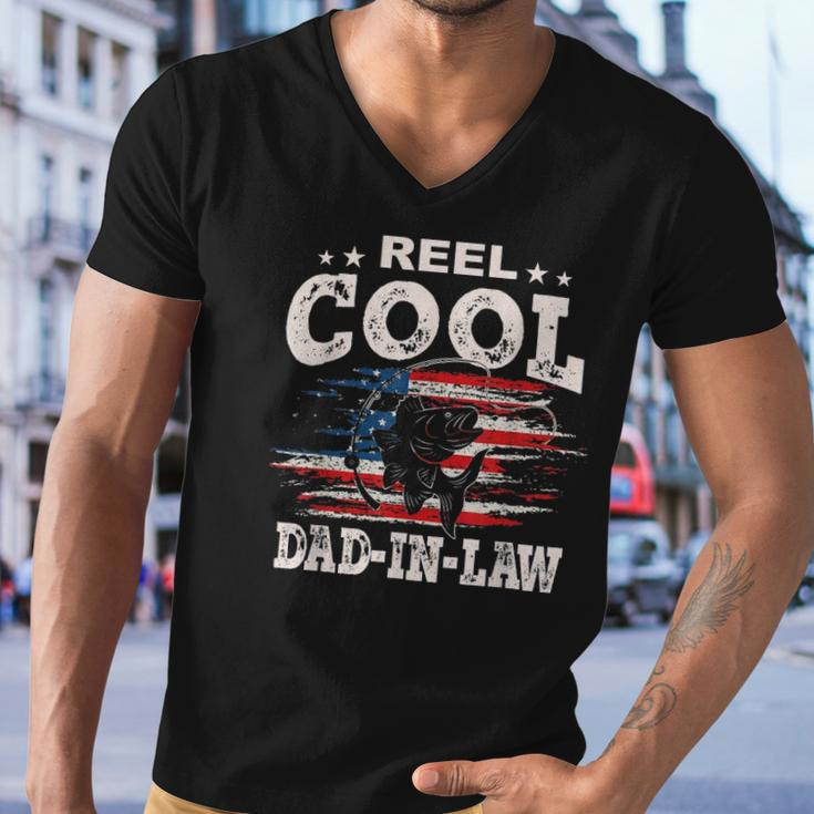 Mens Gift For Fathers Day Tee - Fishing Reel Cool Dad-In Law Men V-Neck Tshirt