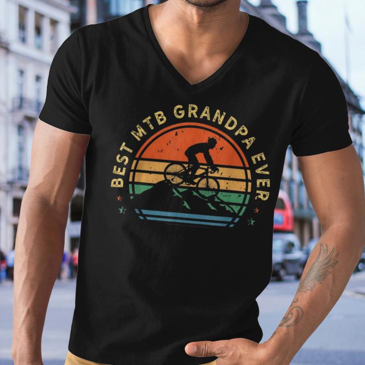 Mens Mountain Bike Retro Biking Vintage - Mtb Biker Grandpa Gifts 481 Trending Shirt Men V-Neck Tshirt