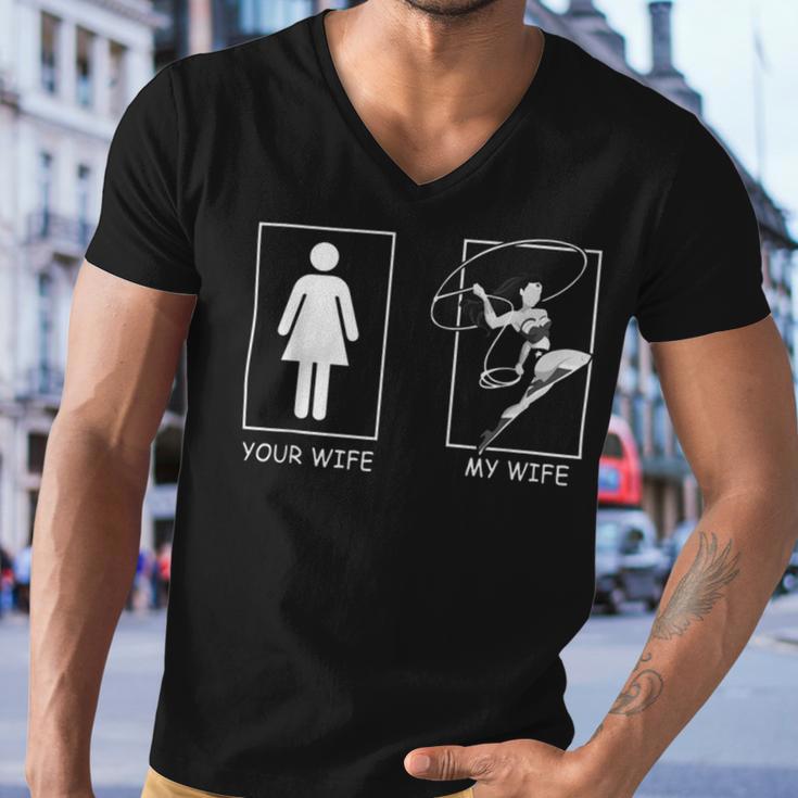 Mens My Wife Vs Your Wife Funny Husband Men Groom Present Sleeveless Top 269 Trending Shi Men V-Neck Tshirt