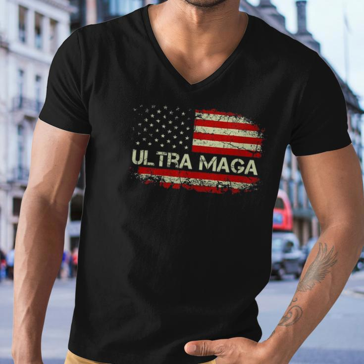 Mens Ultra Maga Proud Patriotic Republicans Proud Ultra Maga Men V-Neck Tshirt