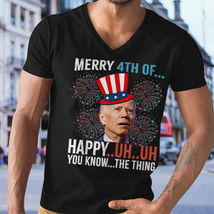 Merry 4Th Of Happy Uh Uh You Know The Thing Funny 4 July Men V-Neck Tshirt