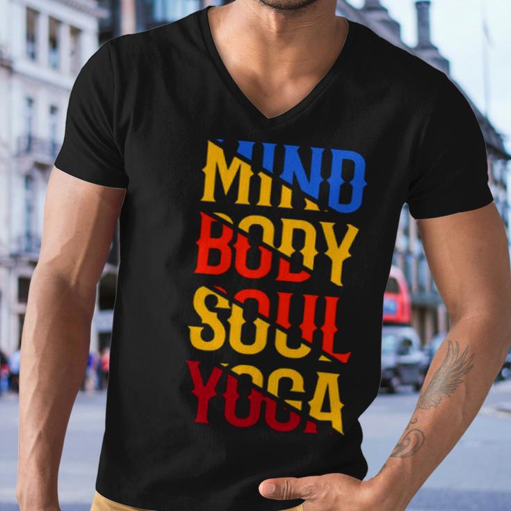 Mind Body Soul Yoga 114 Trending Shirt Men V-Neck Tshirt