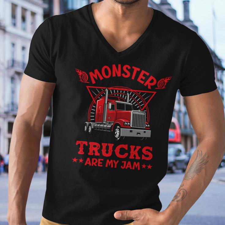 Monster Trucks Are My Jam Men V-Neck Tshirt