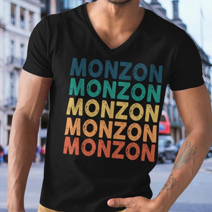 Monzon Name Shirt Monzon Family Name Men V-Neck Tshirt