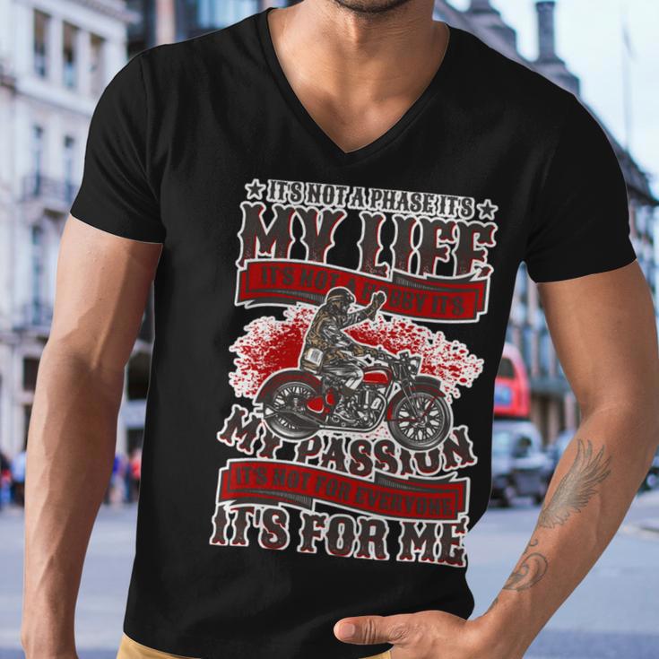 Motorcycle Passion Biker Safety 487 Shirt Men V-Neck Tshirt