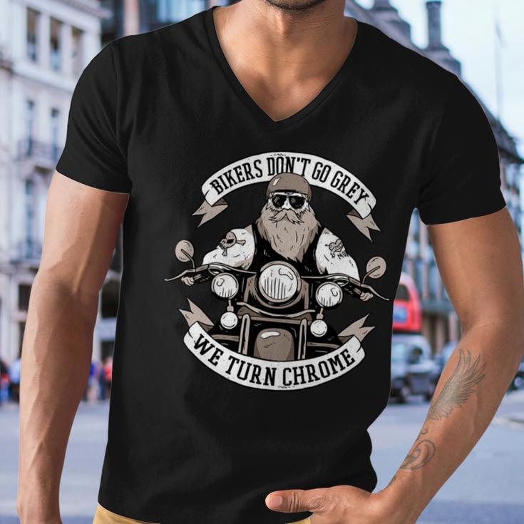 Motorcycle Saying Driver Beard 479 Shirt Men V-Neck Tshirt