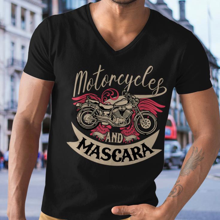 Motorcycles Mascara Moped Chopper 463 Shirt Men V-Neck Tshirt