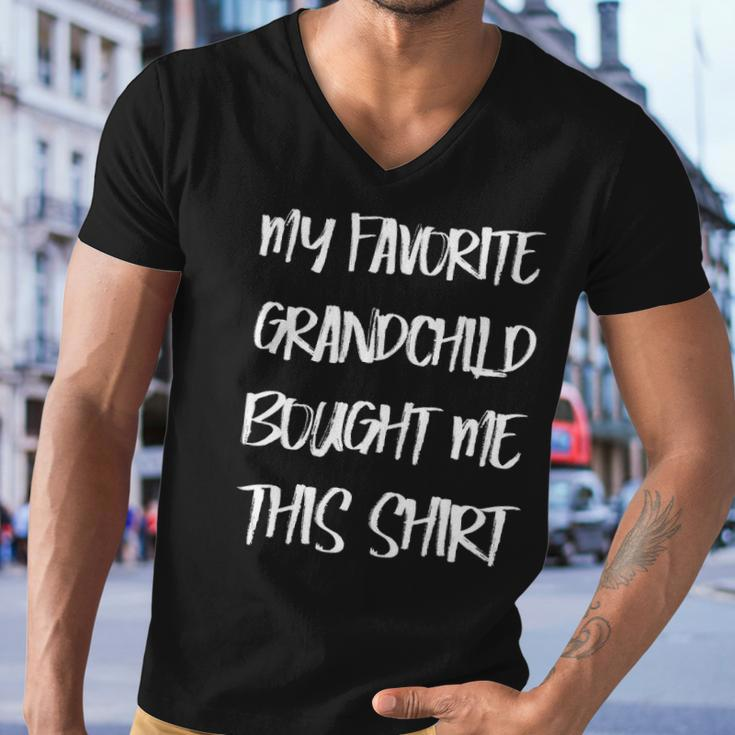 My Favorite Grandchild Bought Me This Grandparents Men V-Neck Tshirt