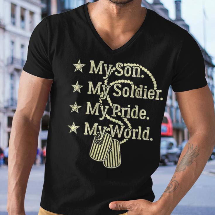 My Son Is A Soldier Hero Proud 707 Shirt Men V-Neck Tshirt