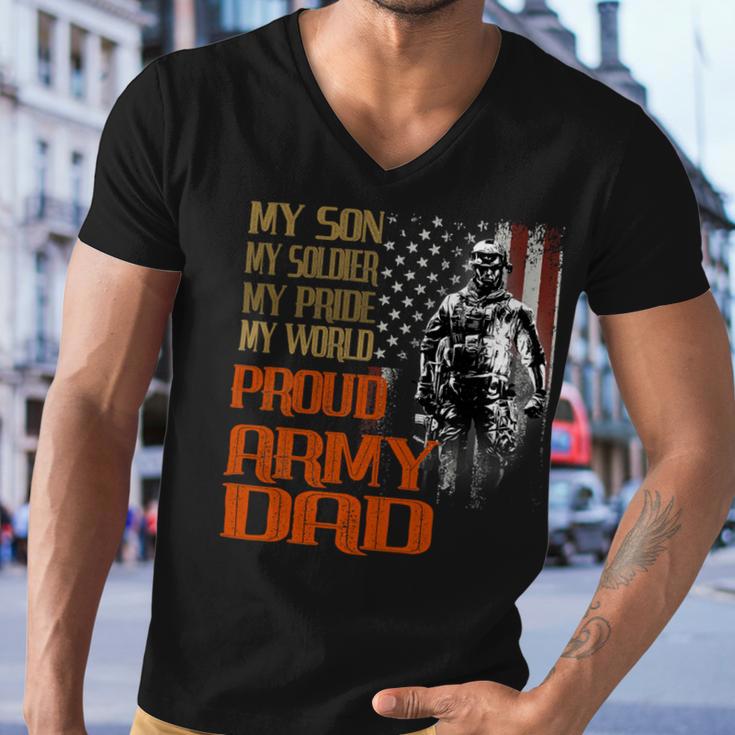 My Son Is A Soldier Hero Proud Army 713 Shirt Men V-Neck Tshirt