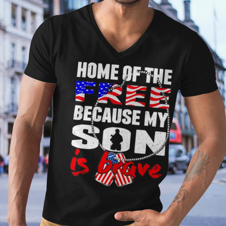 My Son Is Brave Home Of The Free Proud 716 Shirt Men V-Neck Tshirt