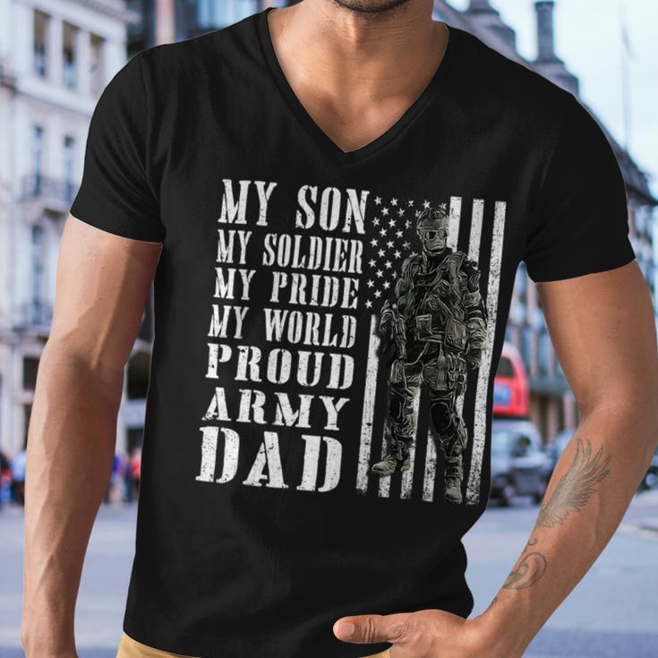 My Son Is Soldier Proud Military Dad 704 Shirt Men V-Neck Tshirt