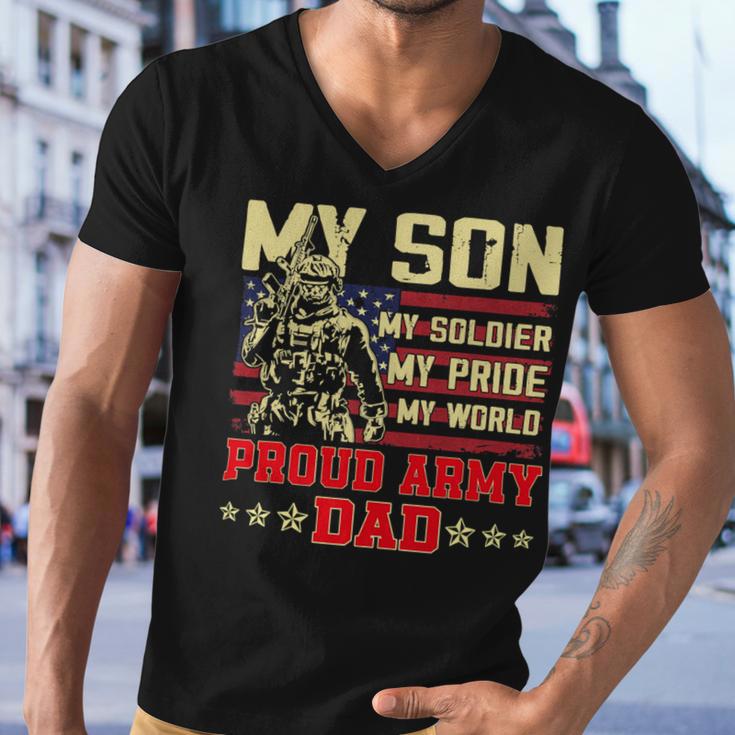 My Son Is Soldier Proud Military Dad 710 Shirt Men V-Neck Tshirt