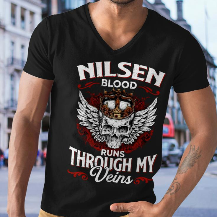 Nilsen Blood Runs Through My Veins Name Men V-Neck Tshirt