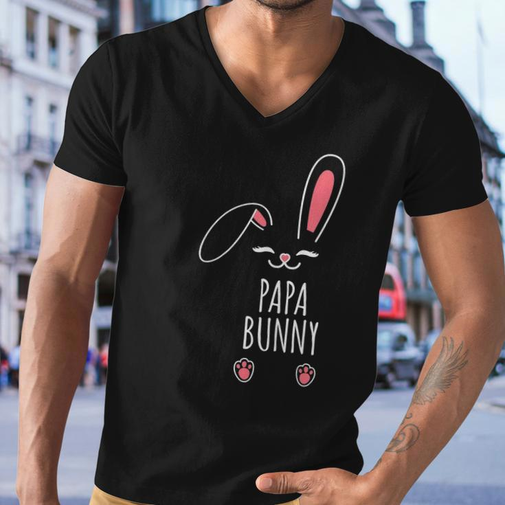 Papa Bunny Funny Matching Easter Bunny Egg Hunting Men V-Neck Tshirt