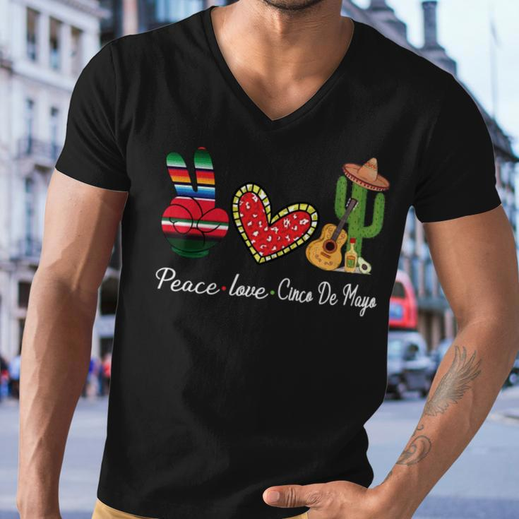 Peace Love Cinco De Mayo Funny Men V-Neck Tshirt