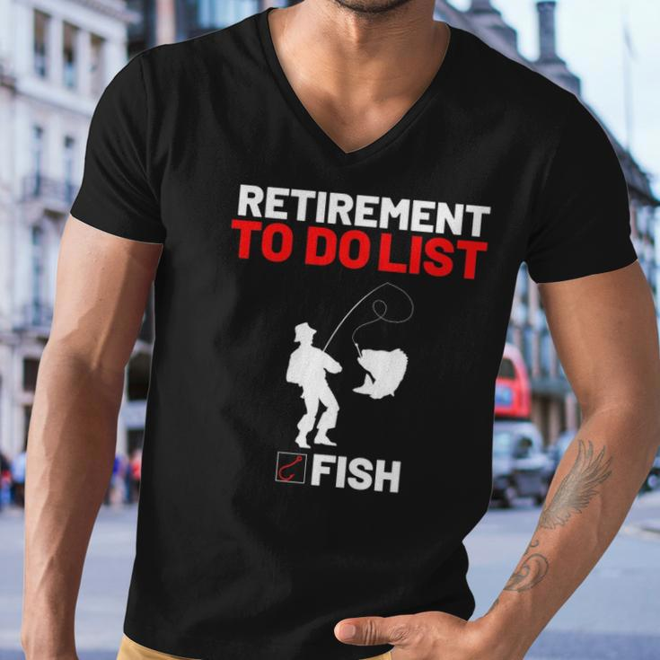 Retirement To Do List Fish I Worked My Whole Life To Fish Men V-Neck Tshirt
