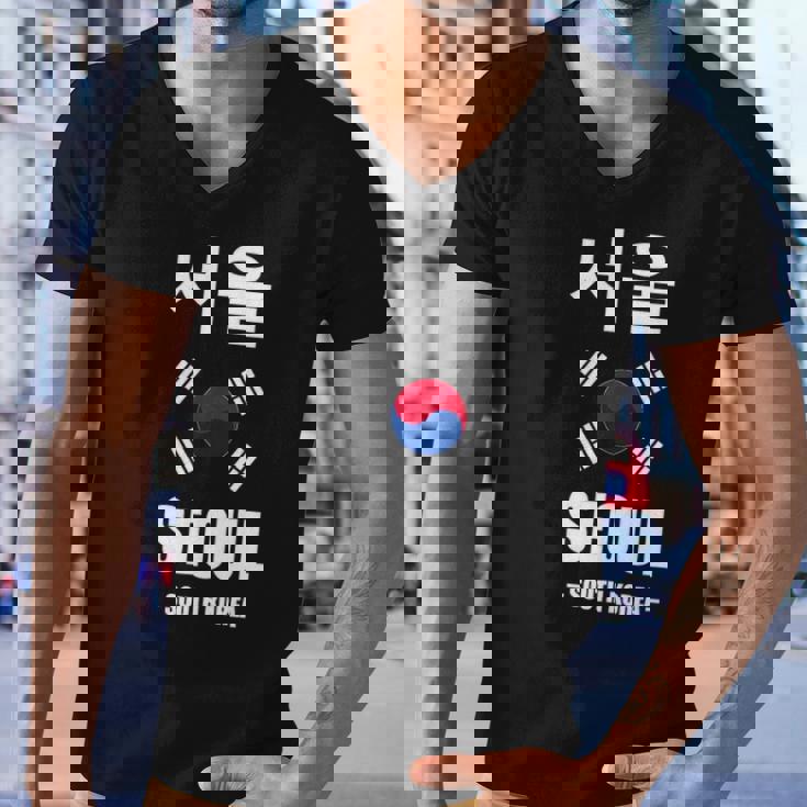 Seoul Kpop Korean Pop South Korea Gift Men V-Neck Tshirt