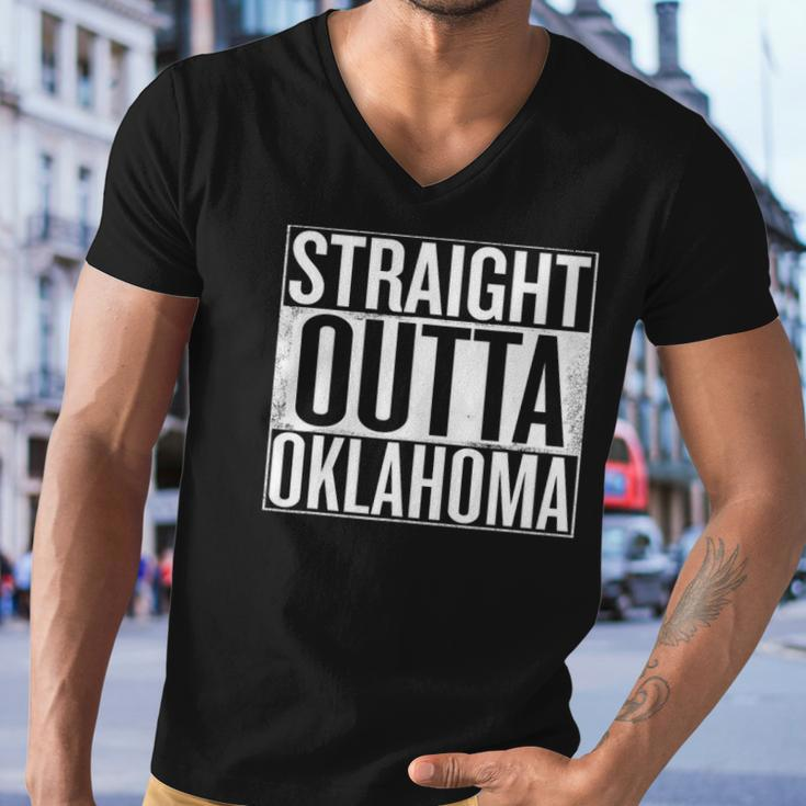 Straight Outta Oklahoma United States Men V-Neck Tshirt