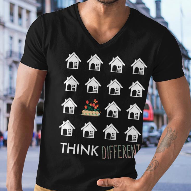 Think Different Build Gardens Not 558 Shirt Men V-Neck Tshirt