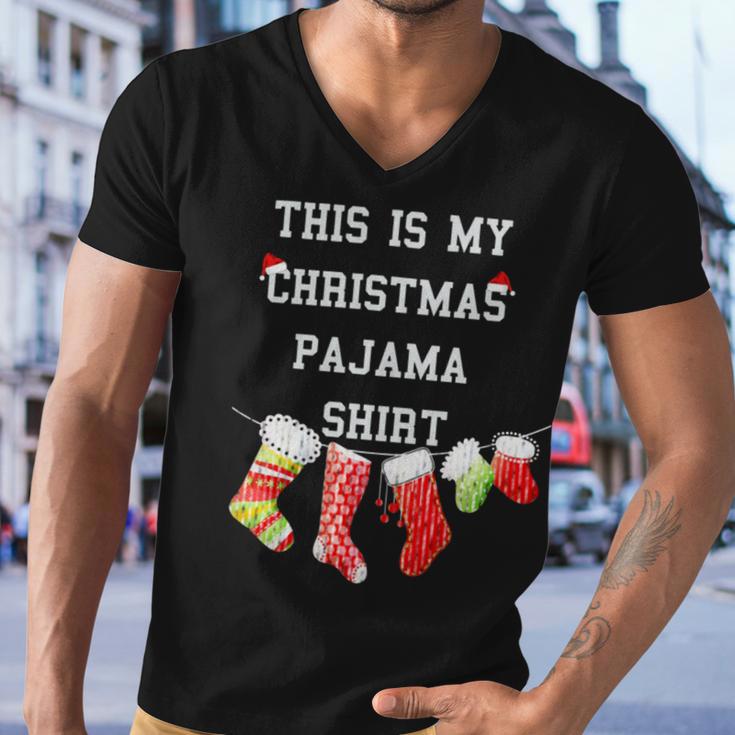 This Is My Christmas Pajama 876 Shirt Men V-Neck Tshirt