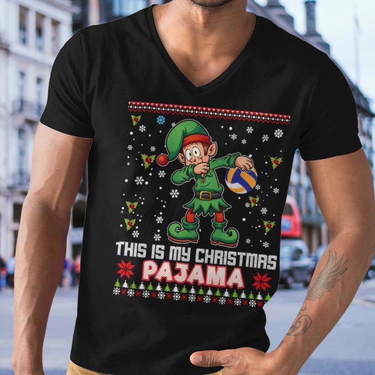 This Is My Christmas Pajama Volleyball 874 Shirt Men V-Neck Tshirt