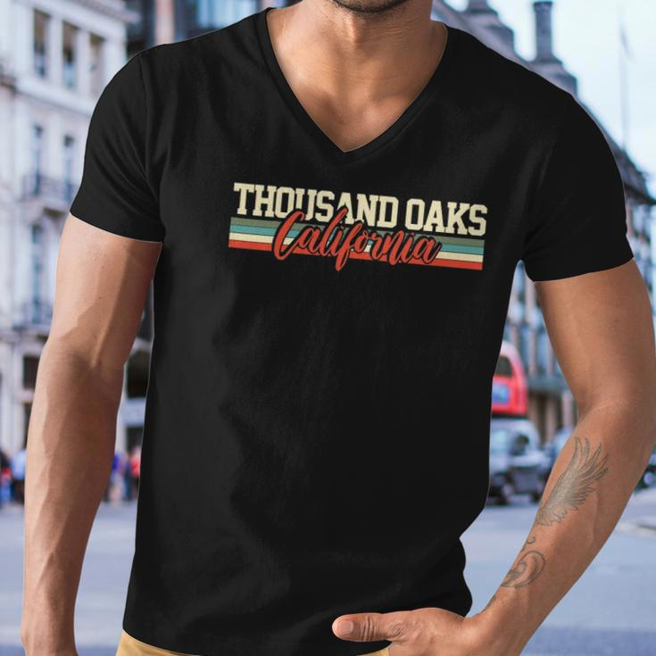 Thousand Oaks California Vintage Retro Men V-Neck Tshirt