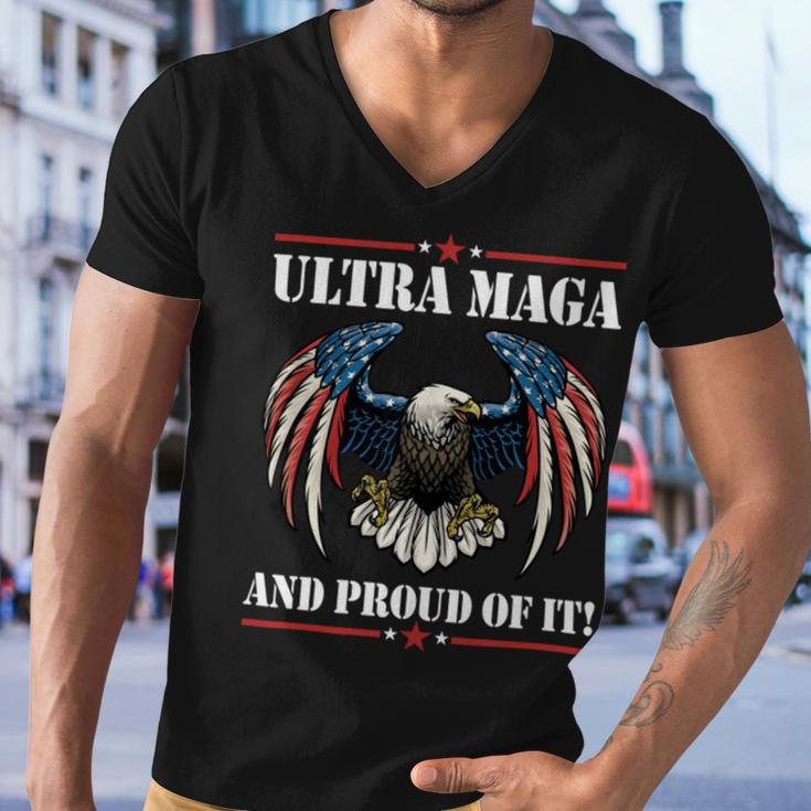 Ultra Maga Eagle Vintage Men V-Neck Tshirt