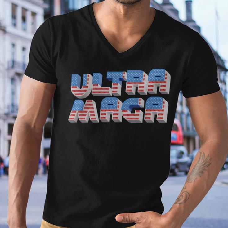 Ultra Maga Tshirt Proud Ultra Maga Make America Great Again America Tshirt United State Of America Men V-Neck Tshirt