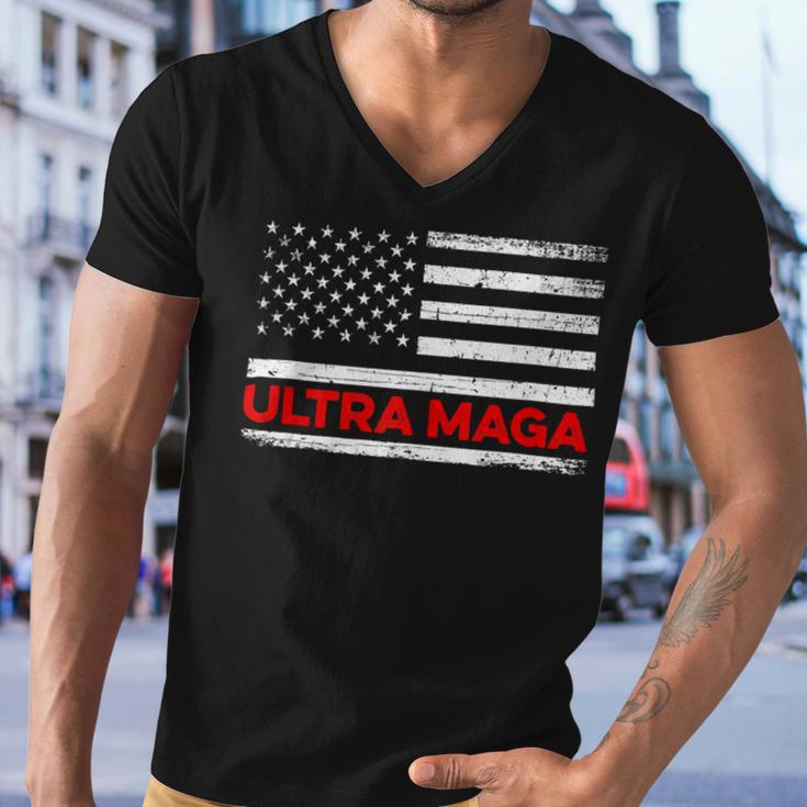 Ultra Maga United State Flag V2 Men V-Neck Tshirt