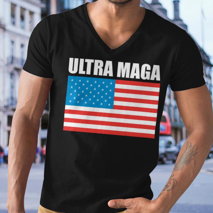 Ultra Maga Us Flag V2 Men V-Neck Tshirt