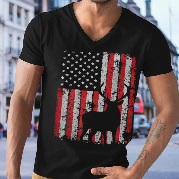 Usa Flag Day Deer Hunting 4Th July Patriotic Gift Men V-Neck Tshirt