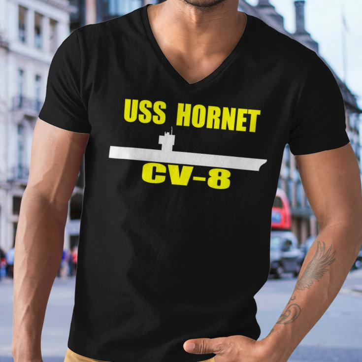 Uss Hornet Cv-8 Aircraft Carrier Sailor Veterans Day D-Day T-Shirt Men V-Neck Tshirt