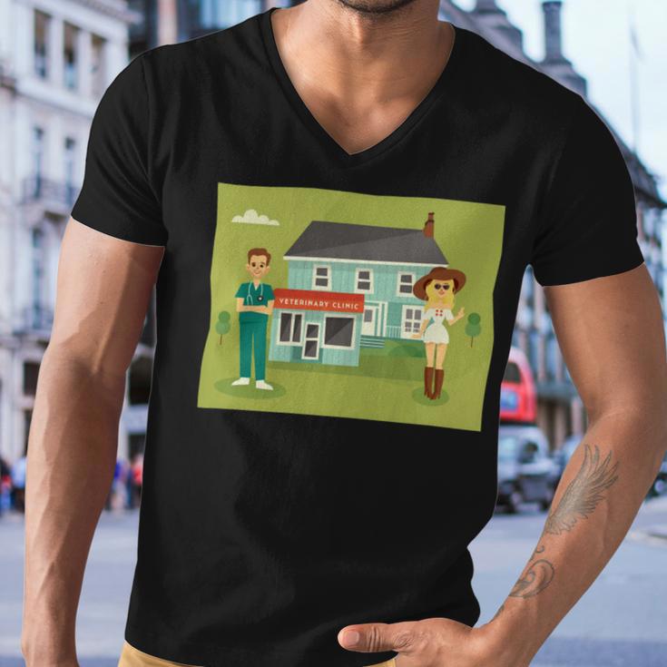 Vet Clinic 386 Trending Shirt Men V-Neck Tshirt